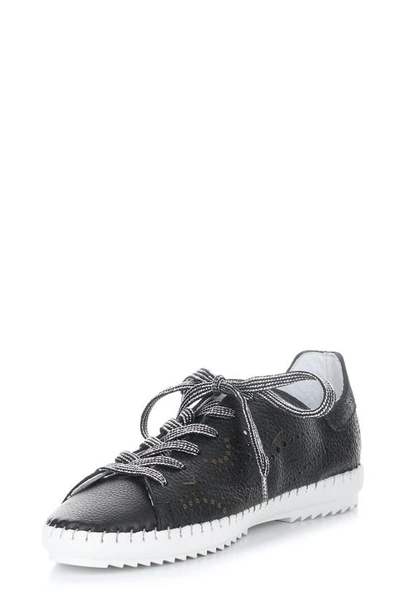 Bos. & Co. Oxley Lace-up Sneaker In Black Floater Lazer Leather
