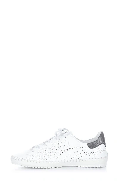 Shop Bos. & Co. Oxley Lace-up Sneaker In White Floater Lazer Leather