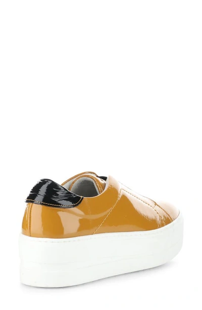 Shop Bos. & Co. Mona Platform Slip-on Sneaker In Ochre/ Black Patent/ Elastic
