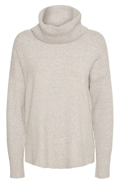 Shop Vero Moda Doffy Cowl Neck Sweater In Woodrose Detail Melange