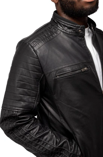 X-ray Faux Leather Moto Jacket In Black