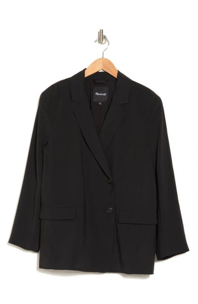 Shop Madewell The Relaxed Blazer In True Black
