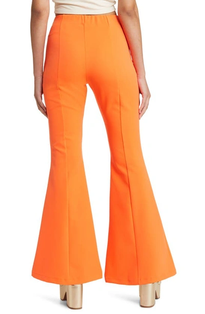 Shop Asos Design Flare Suit Trousers In Orange