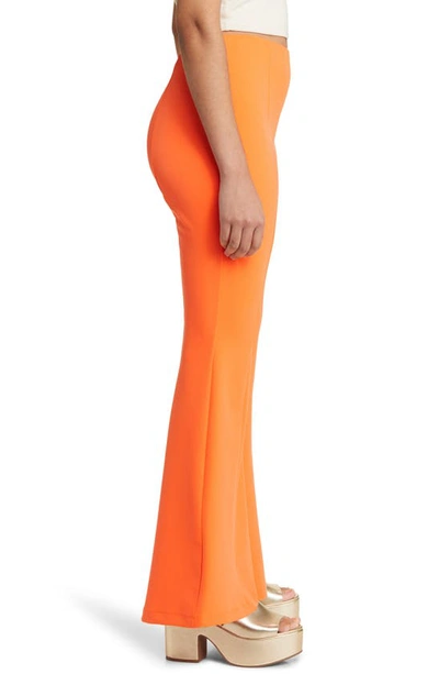 Shop Asos Design Flare Suit Trousers In Orange