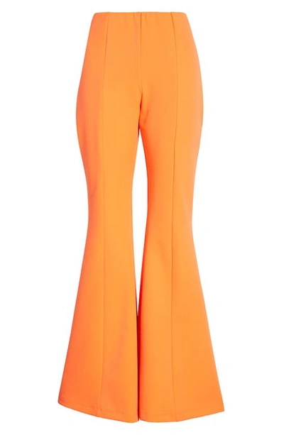 Shop Asos Design Flare Suit Trousers In Orange