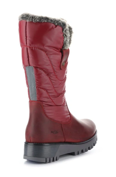 Shop Bos. & Co. Astrid Primaloft® Wool Lined Waterproof Boot In Red/ Grey Black Saddle