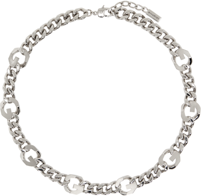 Shop Givenchy Silver G Chain Necklace In 040-silvery