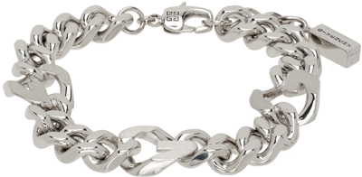 Shop Givenchy Silver G Chain Bracelet In 040-silvery