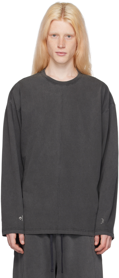 Shop A-cold-wall* Gray Converse Edition Long Sleeve T-shirt In Onyx