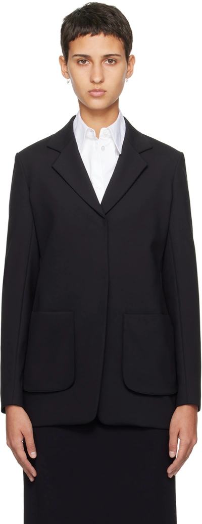 The Row Yedid Notch Lapel Jacket In Black