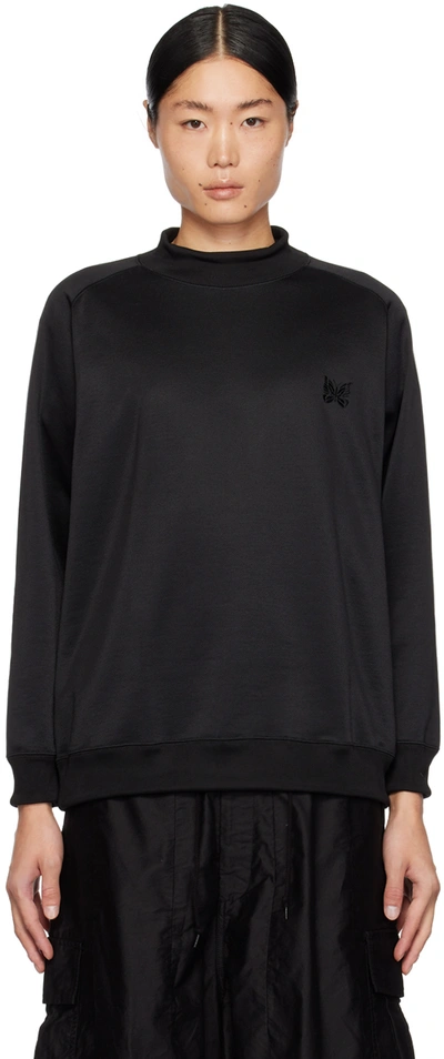 Shop Needles Black Mock Neck Sweatshirt In C-black