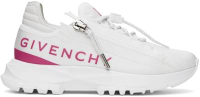 Shop Givenchy White & Pink Spectre Sneakers In 126 White/fuchsia