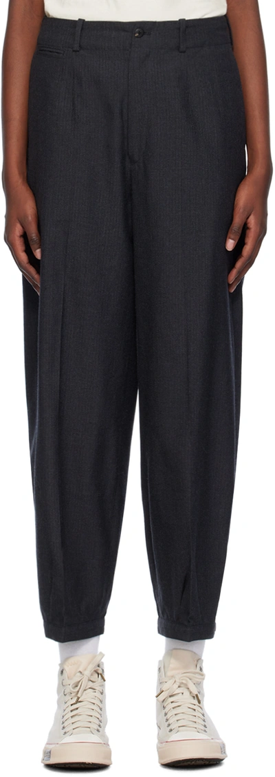 Shop Visvim Gray Jopper Trousers In Charcoal