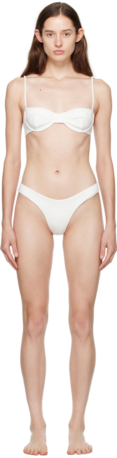 Shop Haight Off-white Vintage & Leila Bikini In 0014 Off White