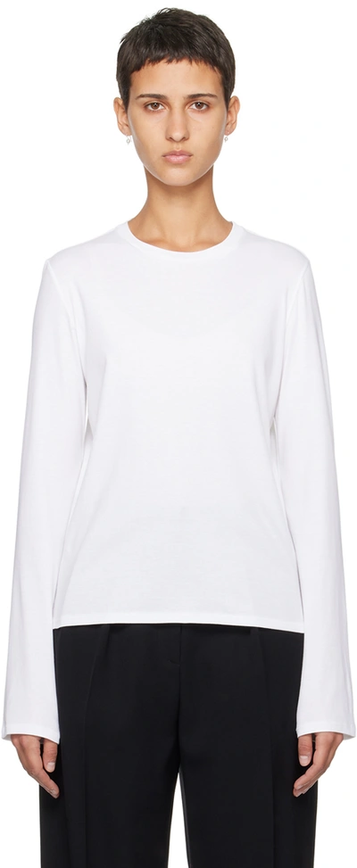 The Row Kabira Oversized Brushed Cotton-jersey T-shirt In White