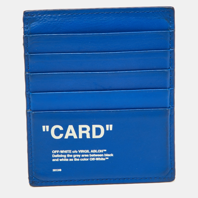 Pre-owned Off-white Off White Blue Leather For Cards Holder