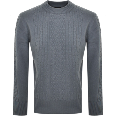 Shop G-star G Star Raw Cable Knit Jumper Blue