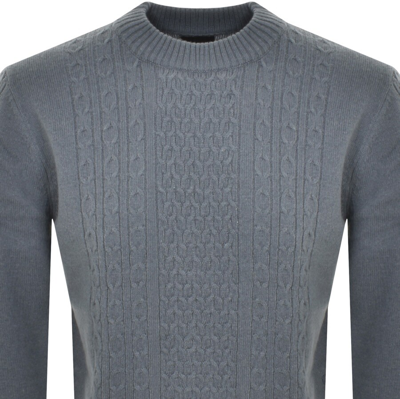Shop G-star G Star Raw Cable Knit Jumper Blue