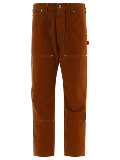 Human Made Men's "duck Painter" Trousers In Brown