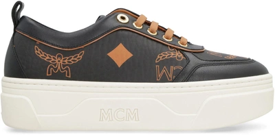 Shop Mcm Skyward Low-top Sneakers In Black