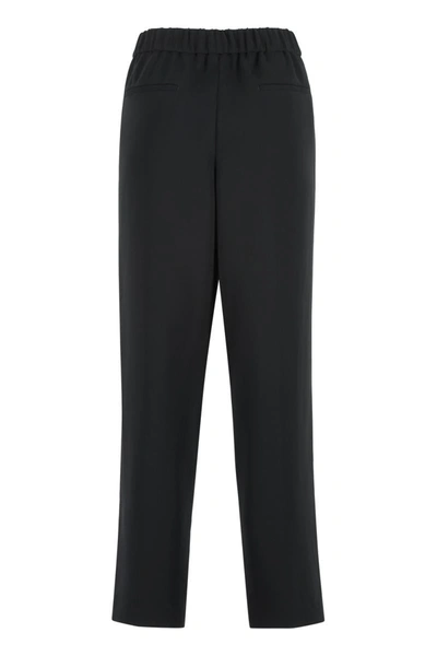 Shop Peserico Cropped Pants In Black