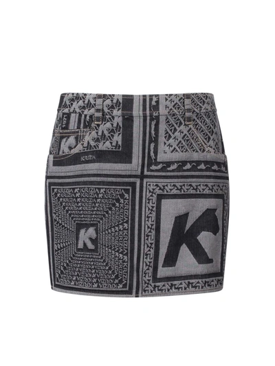Shop K Krizia Skirt In Black