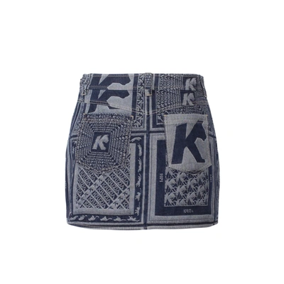 Shop K Krizia Skirt In Blue