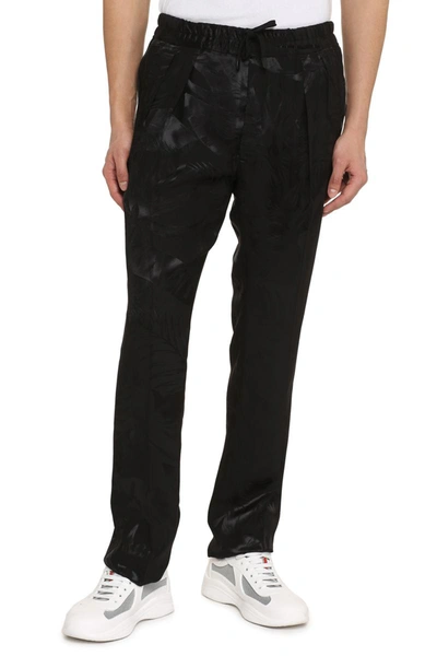 Shop Tom Ford Viscose Trousers In Black