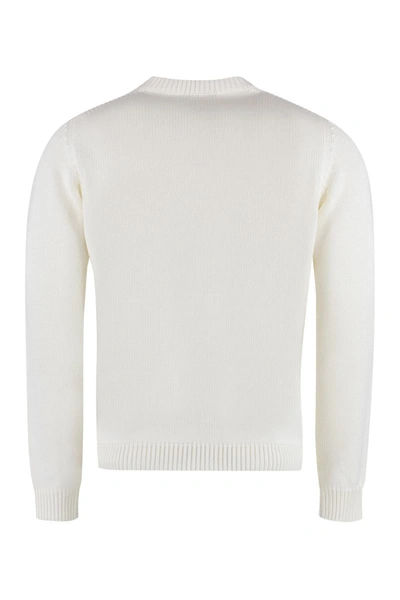 Shop Roberto Collina Crew-neck Wool Sweater In White