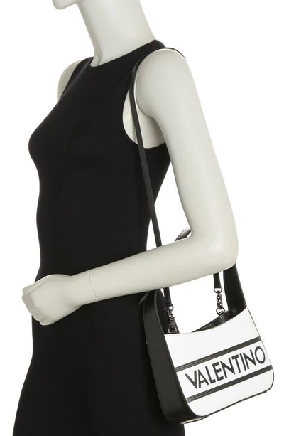 Shop Valentino By Mario Valentino Kai Lavoro Crossbody Bag In Black White