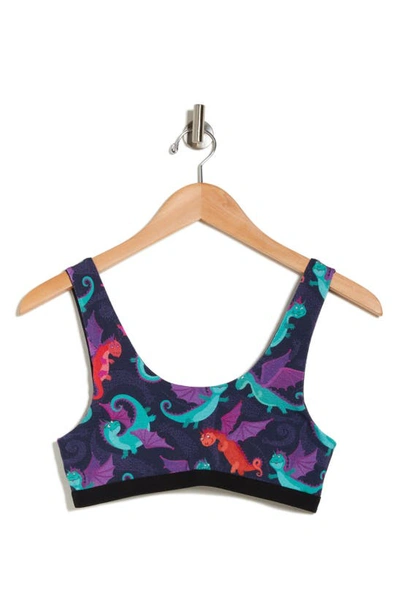 Shop Warriors And Scholars Dragon Print Bralette In Dragons