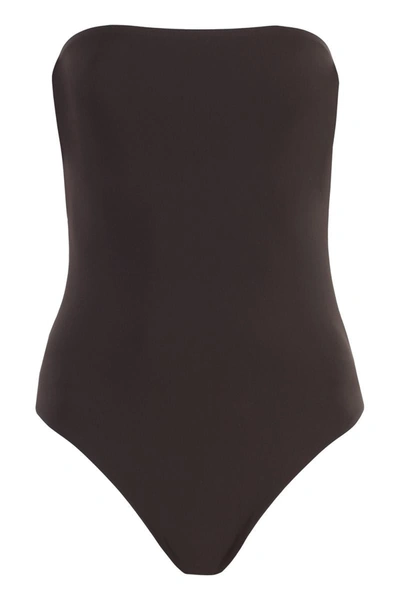 Shop Lido Sedici One-piece Swimsuit In Brown