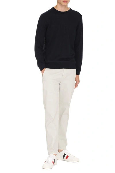 The (alphabet) Blue Wool And Cashmere Pullover For Men In Blue
