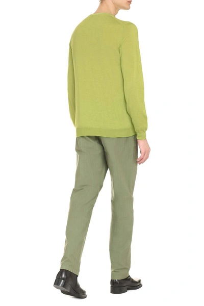 Shop The (alphabet) The (knit) - Cashmere-silk Blend Sweater In Green