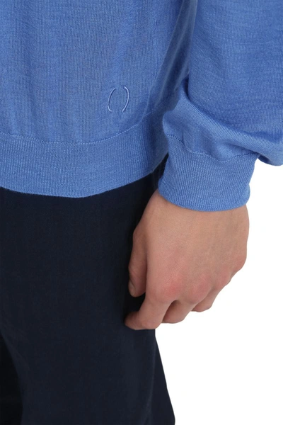 Shop The (alphabet) The (knit) - Cashmere-silk Blend Sweater In Blue