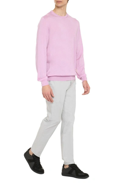 Shop The (alphabet) The (knit) - Cashmere-silk Blend Sweater In Pink