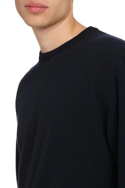 The (alphabet) Blue Wool And Cashmere Pullover For Men In Blue