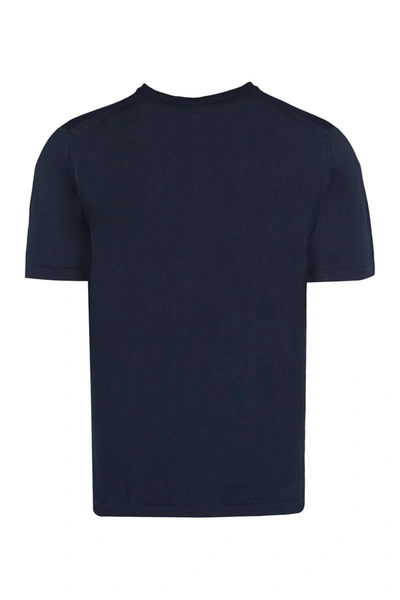 Shop The (alphabet) The (knit) - Cotton Knit T-shirt In Blue