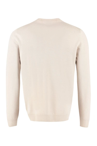 Shop The (alphabet) The (knit) - Crew-neck Wool Sweater In Beige