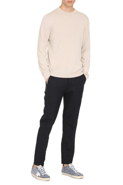 Shop The (alphabet) The (knit) - Crew-neck Wool Sweater In Beige