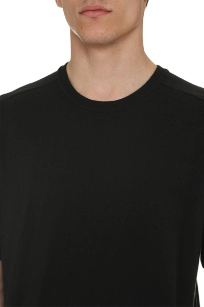 Shop The (alphabet) The (knit) - Cotton Short Sleeve Sweater In Black