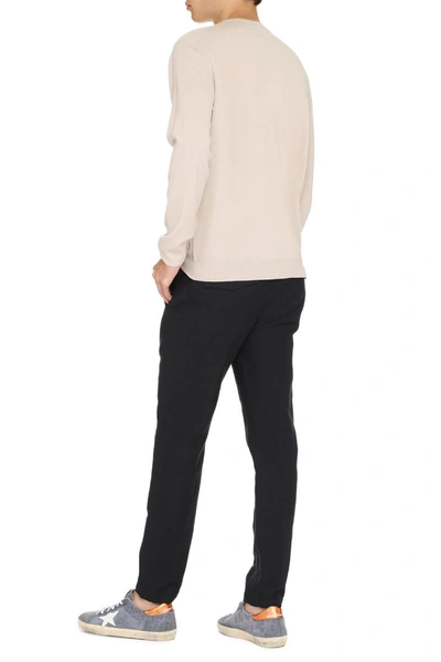 Shop The (alphabet) The (knit) - Crew-neck Wool Sweater In Beige