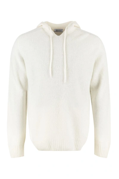 Shop The (alphabet) The (knit) - Knitted Hoodie In Ivory