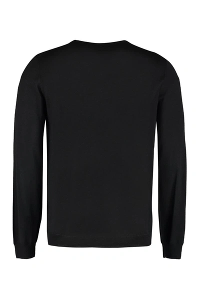 Shop The (alphabet) The (knit) - Fine Knit Crew-neck Sweater In Black
