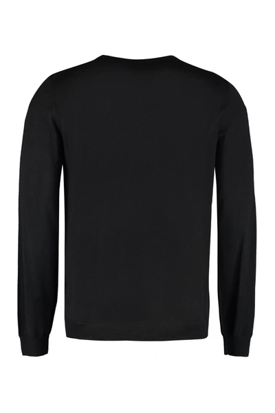 The (alphabet) Crew-neck Sweater In Black