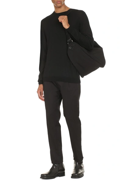 The (alphabet) Crew-neck Sweater In Black