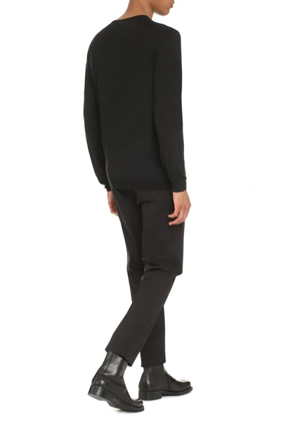 The (alphabet) Crew-neck Sweater In Black