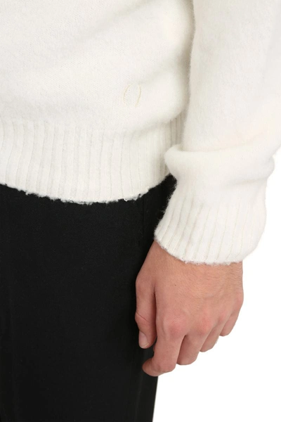 The (alphabet) Wool-blend Hoodie In Ivory