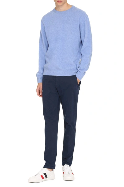 Shop The (alphabet) The (knit) - Wool And Cashmere Pullover In Blue