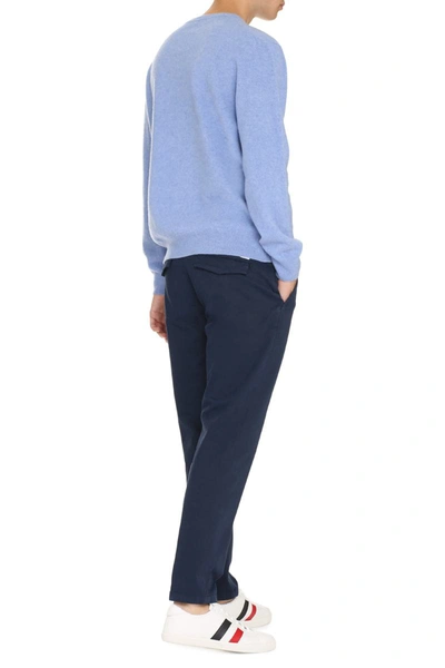 The (alphabet) Wool-blend Sweater In Blue